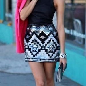EXPRESS SEQUIN MINI SKIRT SIZE XS